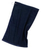 Grommeted golf towel with embroidered logo
