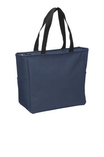 Zip tote with embroidered logo