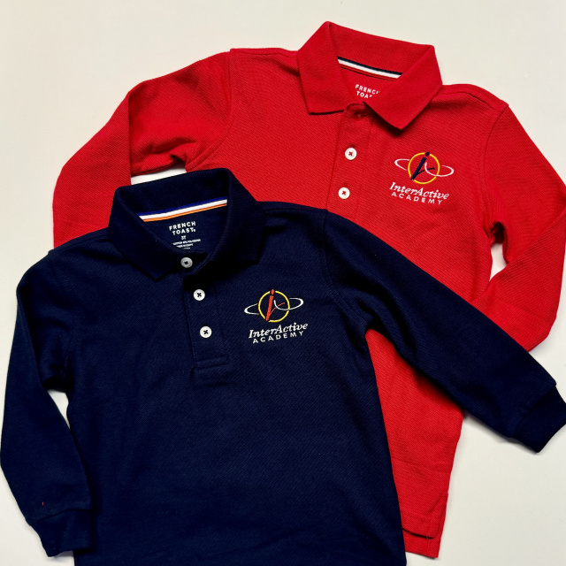 Long Sleeve Polo with InterActive Logo