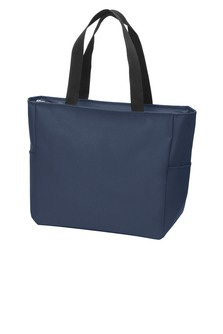 Zip tote with embroidered logo