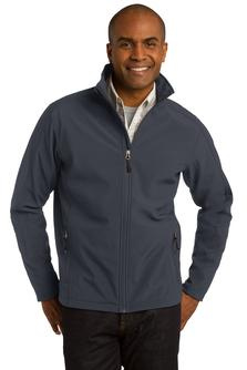 Men's soft shell jacket with embroidered logo