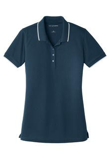 Ladies dry zone UV tipped polo with embroidered logo